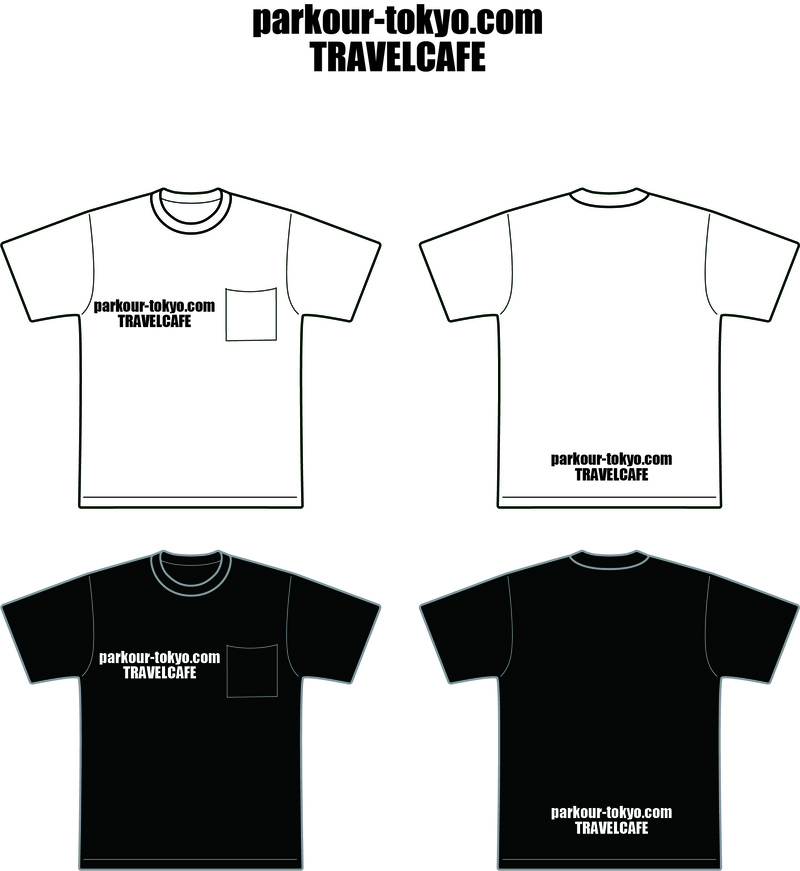 トラベルカフェTシャツ パルクール東京　コラボレーションTシャツ